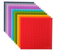 Strictly Briks Las Placas Base apilables clásicas Son 100% compatibles con Las Principales Marcas, están Disponibles en 12 Colores del arcoíris y un tamaño de 6x6 Pulgadas.
