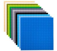 Strictly Briks - Pack de 12 Bases para Construir - Compatibles con Todas Las Grandes Marcas - 15,24 x 15,24 cm - 12 Bases de Colores