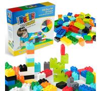 Strictly Briks - Set n.° 2 de Ladrillos Big Briks para Construir - 108 Piezas - Compatible con Todas Las Grandes Marcas - Tacos Grandes -10 Colores del Arco Iris