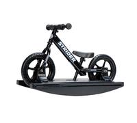 Strider 12 Sport Bike (Black) + Rocking Base - Helps Teach Baby How to Ride a Balance Bicycle - for Kids 0 to 4 Years - Easy Assembly & Adj