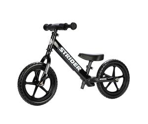 Strider - Bicicleta sin pedales Strider 12 Sport, para niños de 18 meses a 5 años, negra