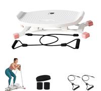 Stridon Balance Board, Stridon All Motion Trainer with Resistance Bands, 300 Lbs Capacity Ski Simulator Balance Board Side to Side with LCD Monitor for Home Gym (White)