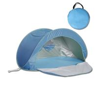 Striegro Tienda de campaña de Playa emergente para 3-4 Personas, instalación rápida, Azul... | Configuración automática instantánea, cortina de privacidad con cremallera, ideal para viajes familiares a la playa