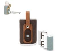 Strifee Baby Bottle Warmer,Strifee Baby Bottle Warmer Travel Portable, Rechargeable 7 Different Temperature Adjustable Portable Bottle Warmer to Go With Led Display (brown)
