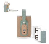 Strifee Baby Bottle Warmer,Strifee Baby Bottle Warmer Travel Portable, Rechargeable 7 Different Temperature Adjustable Portable Bottle Warmer to Go With Led Display (apricot)