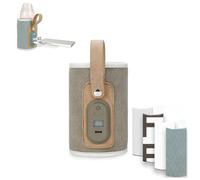 Strifee Baby Bottle Warmer,Strifee Baby Bottle Warmer Travel Portable, Rechargeable 7 Different Temperature Adjustable Portable Bottle Warmer to Go With Led Display (grey)