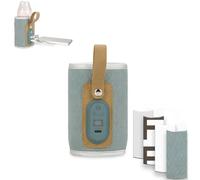 Strifee Baby Bottle Warmer,Strifee Baby Bottle Warmer Travel Portable, Rechargeable 7 Different Temperature Adjustable Portable Bottle Warmer to Go With Led Display (light blue)