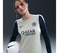 Strike Inter de Milán Camiseta de fútbol con cuello redondo de tejido Knit Nike Dri-FIT - Mujer - Gris M (EU 40-42)