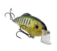 Strike King Híbrido Hunter Cebo de manivela Plana, Pico de 90 Grados, Ojos Reflectantes 3D, sonajero Ruidoso, inmersión de 90 a 150 cm, 28 g, tamaño 2 Ganchos