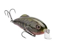 Strike King Hybrid Hunter - Cebo de Pesca de Buceo Plano, Pico de 90 Grados, Ojos Reflectantes en 3D, sonajero Fuerte, Buceo de 90 a 150 cm, 28 g, tamaño 2 anzuelos triples