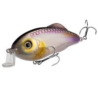 Strike King Hybrid Hunter Jr. Fishing Lure, Shallow Diving Crankbait, 90-Degree Bill, 3D Eyes, Rattle, Dives 2 to 4-Feet, 1/2-Ounce, Size 4 & 6 Treble Hooks