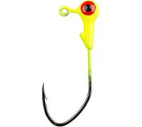 Strike King Lures Mr. Crappie Jig Head with Lazer Sharp Eagle Claw Hook, Freshwater 1/32 Oz, #2 Hook, Chartreuse, Package of 8