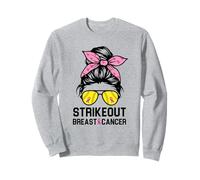 Strike out Cáncer de Mama Conciencia Softbol Mamá Mujeres Sudadera