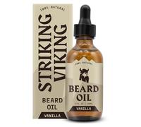 Striking Viking Aceite de barba para hombres - Fórmula orgánica natural con aceites de árbol de té, argán y jojoba para hombres (2 Fl Oz (Pack of 1), Vainilla)
