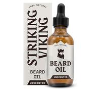 Striking Viking Aceite de barba para hombres - Fórmula orgánica natural con aceites de árbol de té, argán y jojoba para hombres (2 Fl Oz (Pack of 1), Sin fragancia)