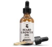 Striking Viking Aceite para el crecimiento de la barba con biotina, sin perfume, 60 ml, remedio para el crecimiento de la barba con jojoba, semilla de uva, aceite de argán y vitamina E para un fuerte