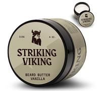 Striking Viking Beard Butter - Mantequilla para barba no grasa para hombres con ingredientes naturales 4oz - Mantenga su barba hidratada y refrescante con la crema para barba (vainilla)