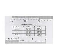 String Action Gauge - Herramienta de Medición Luthier de Medición de Calibre de Guitarra de Regla de Acción de Acero Inoxidable, Herramienta de Medición de Altura de Guitarra Liviana y Estable para