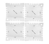 String Action Gauge,Understring Radius Gauges String Radius Gauge,Stainless Steel Ruler Guitar Luthier Tools Measurement Tool For Fingerboard Radian Silver 4Pcs