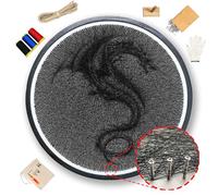 String Art DIY Nautical Wall Art Arte de Tentáculos Hecho a Mano Único Regalo, manualidades para adultos, kit de manualidades para mujeres,Decoración de Pared de Lienzo con Marco DIY (Dragon)