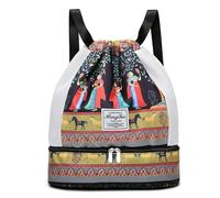 String Bags Drawstring Bag Gym for Women Girls with Zipper Oxford Cloth Travel Backpack Large Drawstring Gym Sack Backpack Bag Outside Pocket Luggage Bags for Shopping Work Dating Use