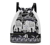String Bags Drawstring Bag Gym for Women Girls with Zipper Oxford Cloth Travel Backpack Large Drawstring Gym Sack Backpack Bag Outside Pocket Luggage Bags for Shopping Work Dating Use