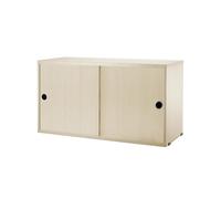 String Cabinet con puertas correderas String Chapa de fresno. 78x30 cm