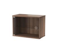 String Cabinet vitrina con puertas correderas de cristal String Nogal. 58x30 cm