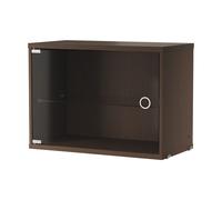String Cabinet vitrina con puertas correderas de cristal String Roble oscuro. 58x30 cm