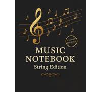 String Edition Music Manuscript Paper: Wide Staff Notebook with 6 Staves Per Page, 80 Pages, Blank Sheet Music Journal