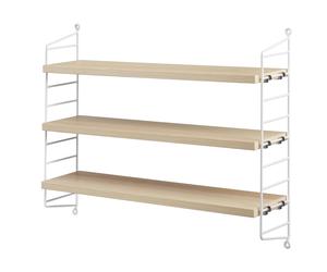 String Estantería String Pocket. fresno-blanco fresno-blanco