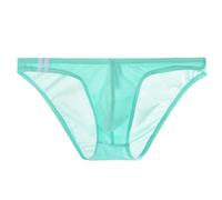 String Herren Skin Men's Exotic Apparel Low Rise Briefs Comfortable Underwear for Daily Wear Home Leisure Outdoor Hiking Soft Breathable Fabric Design Schleife Dessous, azul claro, M