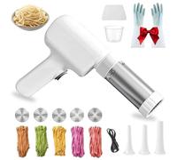 String Hopper Maker Electric, Electric String Hopper Makers, with 5 Interchangeable Molds, Portable Household for Kitchen, Stainless Homemade Spaghetti Machine (1pc)