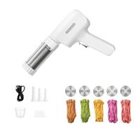 String Hopper Maker Electric,Idiyappam Maker Electric, 5-in-1 Cordless Pasta Makers, with 5 Interchangeable Molds,for Making Spaghetti Linguines (White)