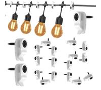 String Light Clips Outdoor, 50 Piece Heavy Duty Lights Hooks, 0.47x0.91x1.02 Inches Waterproof Hangers for Display, Photo Walls, Art, Crafts, Home, Holiday, Party, Outdoor Lighting Decoration