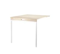 String Mesa plegable String Fresno-patas de metal blancas