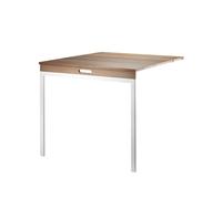 String Mesa plegable String Nogal-patas de metal blancas