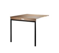 String Mesa plegable String Nogal-patas de metal negro