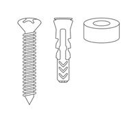 String Tornillo acero inoxidable. distanciador y taco String. set de 2 Repuesto para uso en exterior