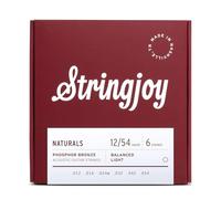 Stringjoy NB1254 - Cuerdas de guitarra acústica de bronce fosforado, calibre de luz 12-54, cuerdas de guitarra acústica para tonos claros, cuerdas de guitarra ligeras duraderas, juego de 6 cuerdas