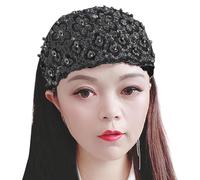 Strip di pizzo - Elegante accessorio per capelli, banner bohemio per donne | striscia vintage in pizzo estensibile, elegante striscia in stile turbante, motivo floreale accessorio chic per la vita d d