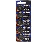 Strip of 5 Genuine Renata CR2032 3 V litio 2032 Coin Batteries Freshly Packed by Renata - Use by 2017 by Renata