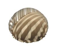 Stripe Don't Kill My Vibe - Gorro de ducha para mujer, doble capa, elástico, para el hogar, spa, hotel y peluquería