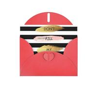 Stripe Don'T Kill My Vibe - Tarjeta de felicitación de papel con sobres, bodas, fiestas, cumpleaños, invitaciones y deseos
