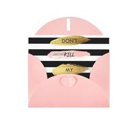 Stripe Don'T Kill My Vibe - Tarjeta de felicitación de papel con sobres, bodas, fiestas, cumpleaños, invitaciones y deseos