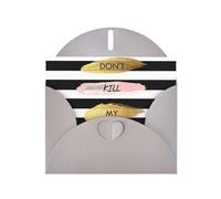 Stripe Don'T Kill My Vibe - Tarjeta de felicitación de papel con sobres, bodas, fiestas, cumpleaños, invitaciones y deseos