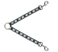 Stripe2 - Correa para Perro, Casco de fútbol Americano Stripe2, Negro, Verde neón, Plata, Blanco, Azul, 1 pie de Largo y 1 Pulgada de Ancho