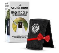 Stripebird - Clip magnético para Toalla de Golf (Negro sigiloso) - (imán de la más Alta Resistencia) - Fácil Acceso a la Toalla de Golf Mientras Haces Golf - Se Fija al Carrito de Golf, Palos o Cubo