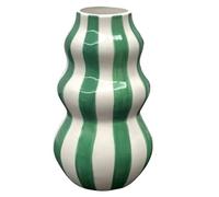 Striped Flower Vases - Aesthetic Flower Pots, Plant Pot for Indoor, Vases Home Decor with Striped Pattern, Vase, Ceramic Vase for Apartment Bathroom Kitchen Indoor Room Table