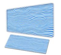 Striped mouse pad, XXL mousepad, clear stripes, high-definition, anti slip rubbermousepad, sewn edge mousepad, large-sized deskpad for officegames, Alfombras de ratón para gamers para PC (B